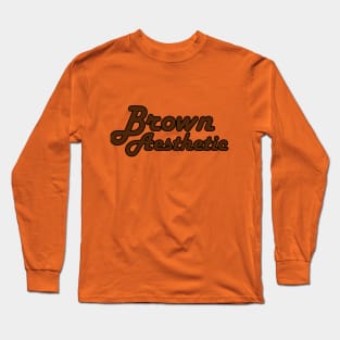 Brown Aesthetic Long Sleeve T-Shirt